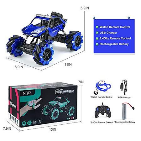 Carro com Controle Remoto para Crianças - 2.4GHz, 4WD, Rotação