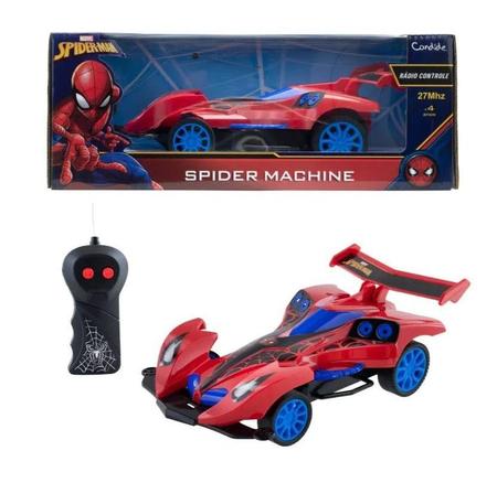 Carrinho de Controle Remoto - Marvel - Homem Aranha - Venotech - 3 Funções  - Candide