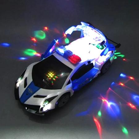 Imagem de Carro de Polícia Com Som Luzes Coloridas e com Giroflex que Gira 360º