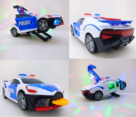 Imagem de Carro de Polícia Infantil Bate e Volta com Luz Som Lança Disco