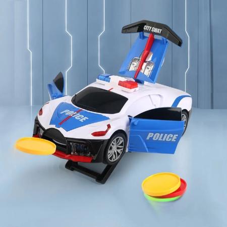 Carro Policia Bate E Volta Musical Brinquedo P/ Bebê C/ Som