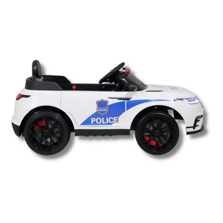 Carro eletrico drift policia com controle remoto branco - belfix
