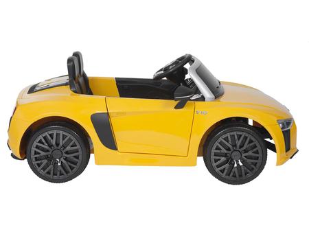 Carro Elétrico Infantil Audi R8 6 V com Controle Remoto Amarelo