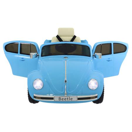 Imagem de Carro Elétrico Infantil Beetle Azul com óculos De Sol Baby