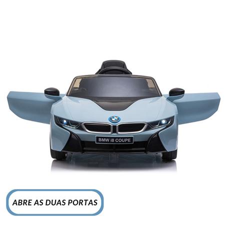 Imagem de Carro Elétrico Infantil Com Controle Criança Até 30Kg 3-5km/h Musica Luz Som MP3 USB Bateria Recarregável 12v BMW I8