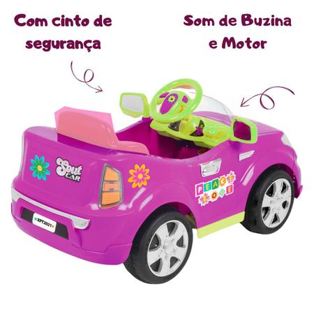 Imagem de Carro Elétrico Infantil Com Controle Remoto Bateria 6v Som Buzina