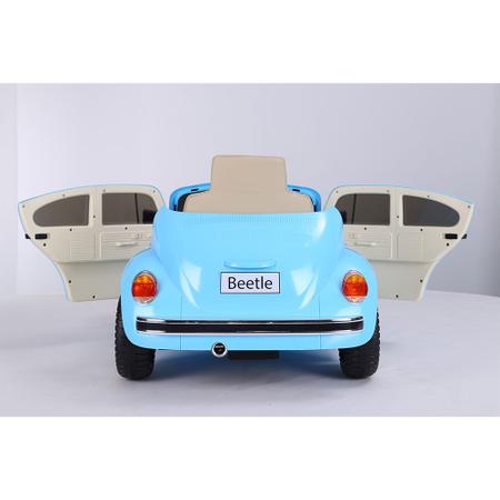 Carro Elétrico Infantil Fusca Beetle 12V Azul com Controle Remoto