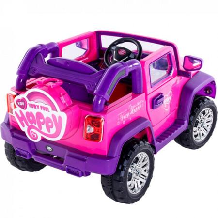 Jipe Elétrico Rally Rosa/Pink 12v com controle remoto - Belfix na  Americanas Empresas
