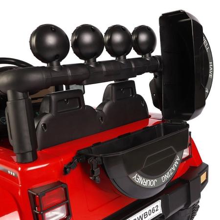 Carro Elétrico Infantil Jipe Power Vermelho 12V com 2 Lugares e