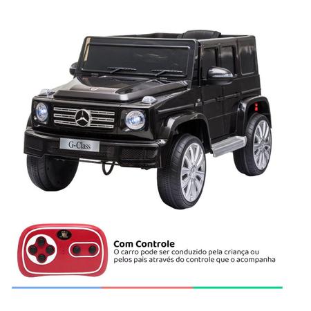 Carro Elétrico Infantil Mercedes Bens 6V Com Controle Remoto Preto