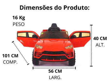 Mini Carro Elétrico Infantil Com Controle Remoto Branco BW029BR