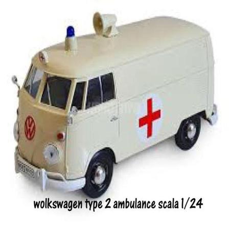 Imagem de Carro Modelo Volkswagen Tipo Ambulância Emergency Rescue 1:48