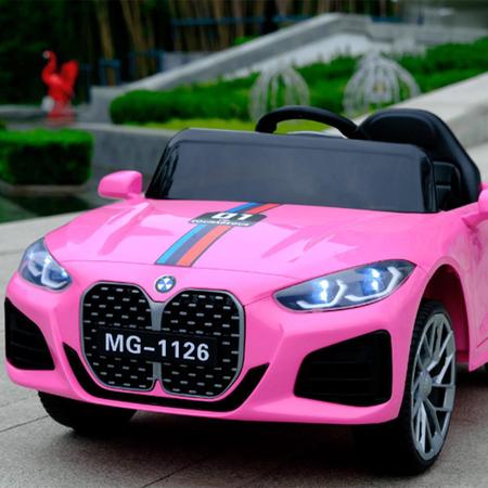 Carro Carrinho Elétrico Menino Menina Luxo Rosa Bateria