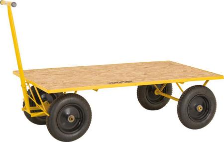 Carro Plataforma 600kg 1,50x0,80m Compensado Pneu Câmara - V - Vonder Imagem de Carro Plataforma 600kg 1,50x0,80m Compensado Pneu Câmara - V