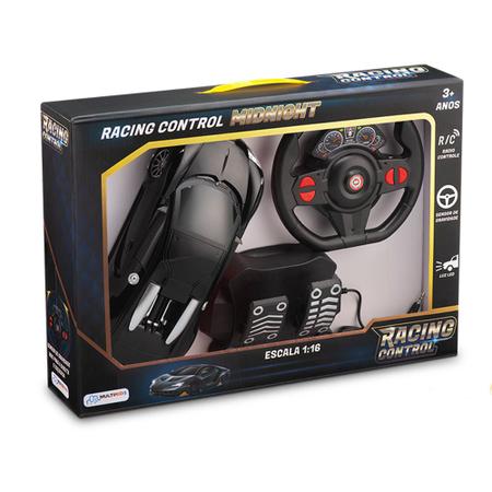 Carrinho Controle Remoto Racing Control Speed X Preto e Azul