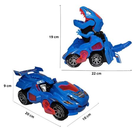 Sunnhan Brinquedos que se transformam, 2 em 1, Dinossauro de LED Transforma Carro  Dinossauro Automático Dinossauro Dinossauro Transformer; Lâmpadas de Carro  para Crianças (Idade 3 – 12 anos, Azul) : : Brinquedos e Jogos