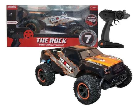 Brinquedo RC Carro Controle Remoto The Rock 7 Funcoes 3575