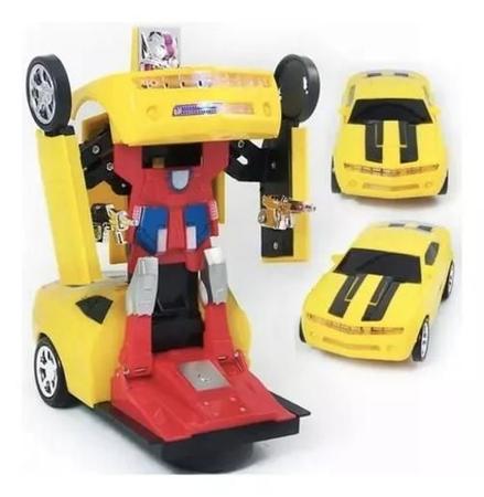 Carro Vira Robo Som Luz Carrinho Brinquedo Menino Camaro - Aytoys Imagem de Carro Vira Robo Som Luz Carrinho Brinquedo Menino Camaro