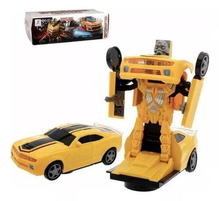 Carro Vira Robo Som Luz Carrinho Brinquedo Menino Camaro - Aytoys Imagem de Carro Vira Robo Som Luz Carrinho Brinquedo Menino Camaro