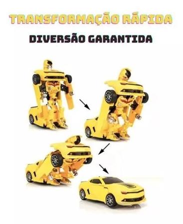 Carro Vira Robo Som Luz Carrinho Brinquedo Menino Camaro - Aytoys Imagem de Carro Vira Robo Som Luz Carrinho Brinquedo Menino Camaro