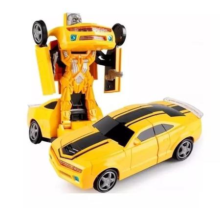 Carro Vira Robo Som Luz Carrinho Brinquedo Menino Camaro - Aytoys Imagem de Carro Vira Robo Som Luz Carrinho Brinquedo Menino Camaro