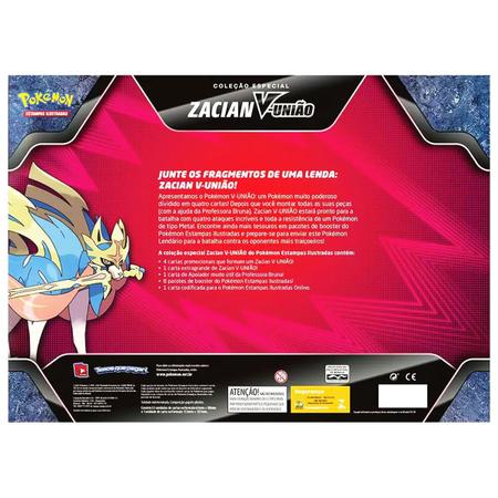 Box Pokémon Cards Zacian V Brilhante Coleção Especial 32199 - Copag em  Promoção na Americanas