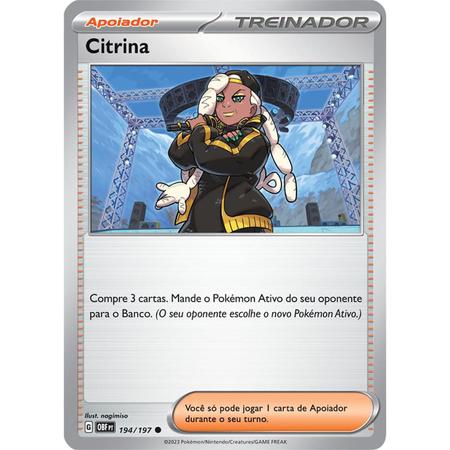 Carta Pokémon - Sede da Liga Pokémon 192/193 - Obsidiana em Chamas - Copag  - Deck de Cartas - Magazine Luiza