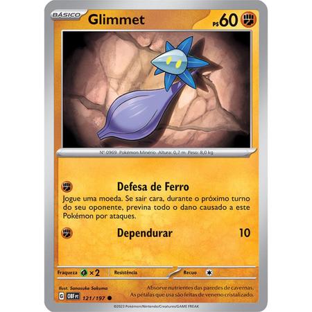 Carta Pokémon - Glimmet 122/197 - Obsidiana em Chamas - Copag Escala  Miniaturas by Mão na Roda 4x4