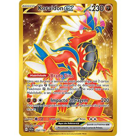 Carta Pokémon - Koraidon ex 254/198 - Escarlate Violeta SV1 - Copag - Deck  de Cartas - Magazine Luiza