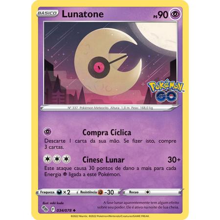 Carta Pokémon - Xatu 33/78 - Pokémon Go - Copag - Deck de Cartas - Magazine  Luiza