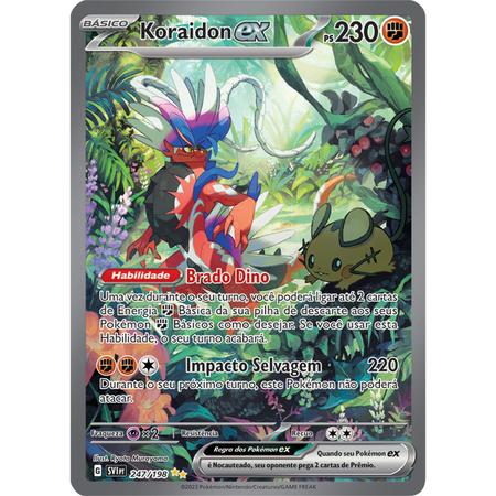 Carta Pokémon - Miraidon ex 81/198 - Escarlate Violeta SV1 - Copag - Deck  de Cartas - Magazine Luiza