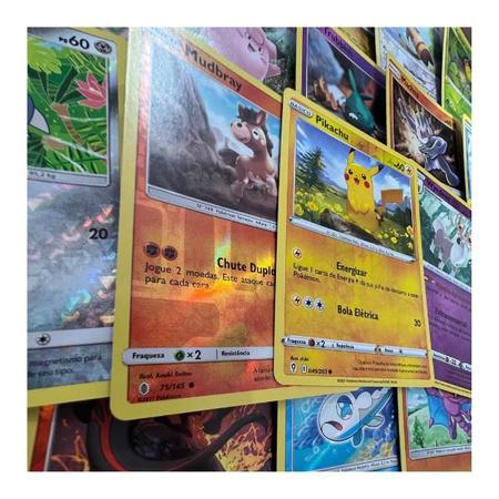 Kit 20 Cartas Cards Pokémon Brilhantes Em Portugues Raras