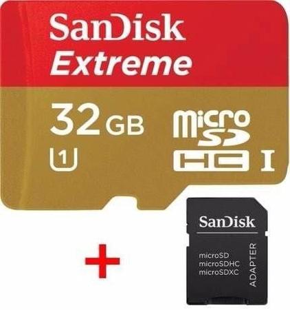 Imagem de Cartão 32gb Memoria MicroSd 4k Sandisk Classe 10 Extreme