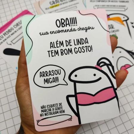 50 Cartão de Agradecimento un 6x9 Florks Meme para Aeee Seu pedido chegou -  Radan - Organização de Escritório - Magazine Luiza