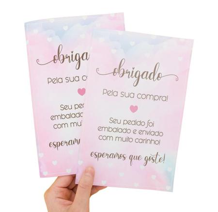 Cart o de Agradecimento Personalizado Frente Fenex Print