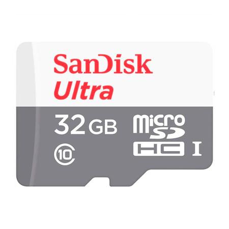 Imagem de Cartão de Memória 32GB Classe 10 100mb/s Micro SD + Adaptador SD Sandisk SDSQUNR032GGN3MA