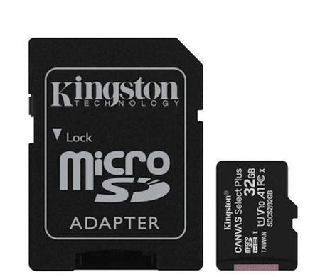 Imagem de Cartão de Memória 32gb Micro Sd Canvas Select Plus 100mbs A1 Kingston