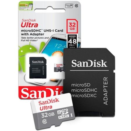 Imagem de Cartão de Memoria 32gb Micro Sd Cl10 98mb/s Ultra Plus SDSQUAR Sandisk