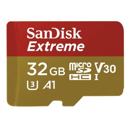 Imagem de Cartão de Memória 32GB SanDisk MicroSD Extreme C10 U3 V30 100MB/s