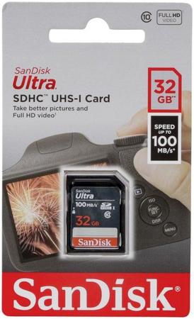 Imagem de Cartão de Memória 32gb Sdhc Ultra 100mbs Sandisk