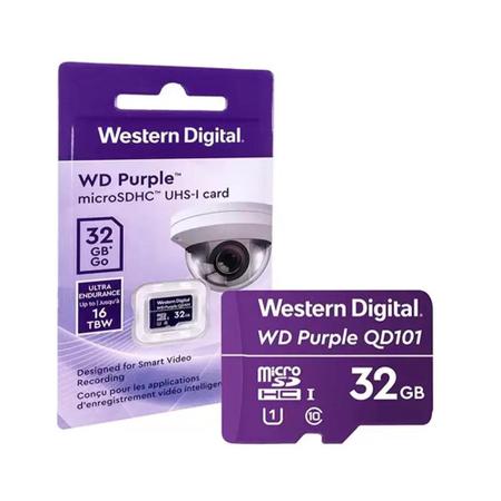 Imagem de Cartão de memoria 32gb wd purple micro sdhc 16tbw - seguranca eletronica 