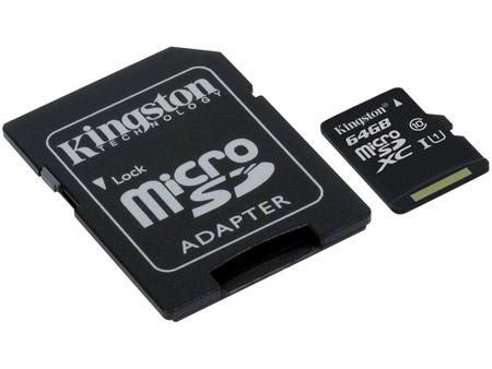 Imagem de Cartão de Memória 64GB Micro SD Kingston Classe 10