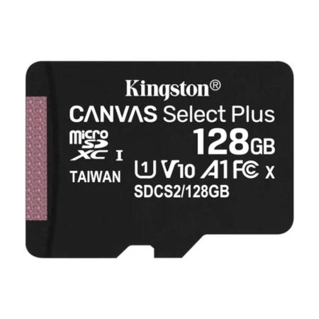 Imagem de Cartão de Memória Kingston Canvas Select Plus MicroSD 128GB, com Adaptador, para Câmeras Automáticas/Dispositivos Android - SDCS2/128GB