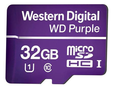 Imagem de Cartão de Memória Micro sd 32GB Intelbras Cameras Segurança 16TBW Wd Purple