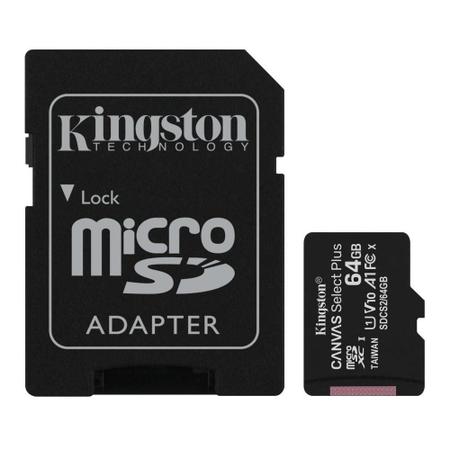 Imagem de Cartão de memória micro sd 64gb kingston canvas sdcs2