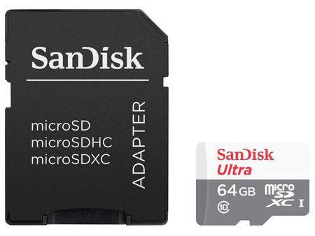 Imagem de Cartão de Memória Micro SD com Adaptador 64GB