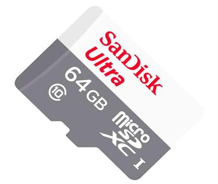 Imagem de Cartão de Memória Sandisk 64GB Ultra, Garantia e Nota Fiscal.