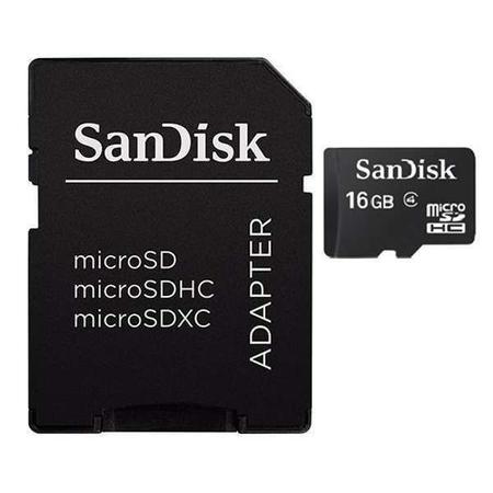 Imagem de Cartão de Memória SanDisk Micro SD SDHC 16GB + Adaptador SD