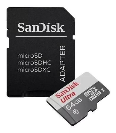 Imagem de Cartão de memória SanDisk SDSQUNS-064G-GN3MA Ultra com adaptador SD 64GB