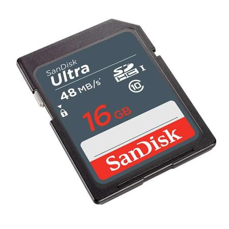 Imagem de Cartão de Memória Sandisk Ultra SDHC 16GB, Classe 10, 48mb/s (320x)